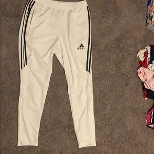 Men’s adidas white joggers